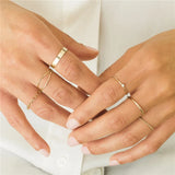 14K Gold Filled Tiny Opal Ring – Minimalist Boho Jewelry