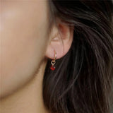 14K Gold Filled Birthstone Zircon Hoop Earrings