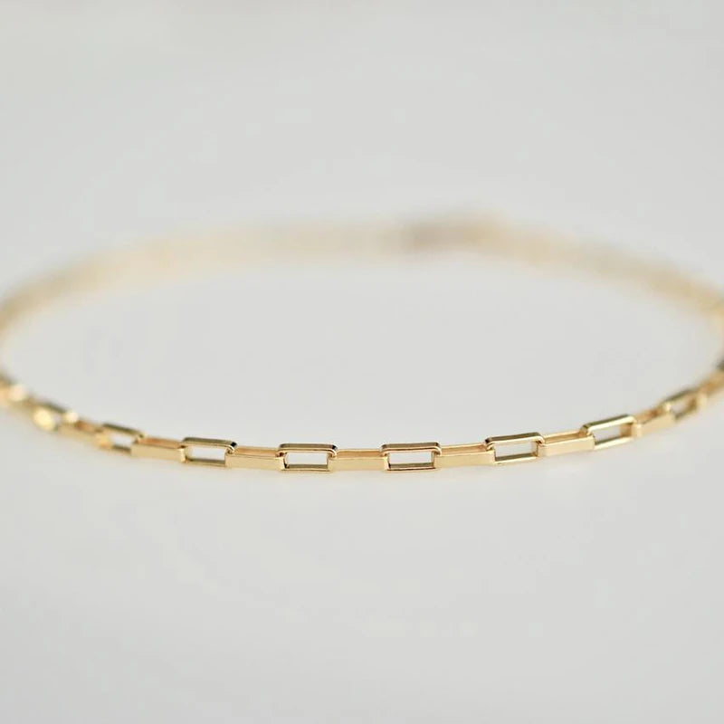 14K Gold-Filled Chain Bracelet – Handmade Boho Charm Jewelry