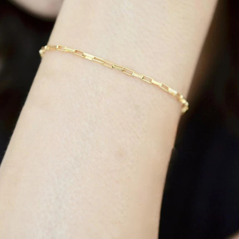 14K Gold-Filled Chain Bracelet – Handmade Boho Charm Jewelry