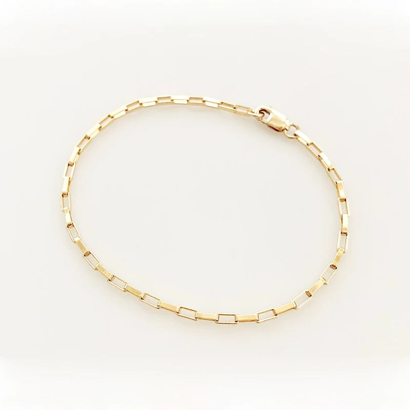 14K Gold-Filled Chain Bracelet – Handmade Boho Charm Jewelry