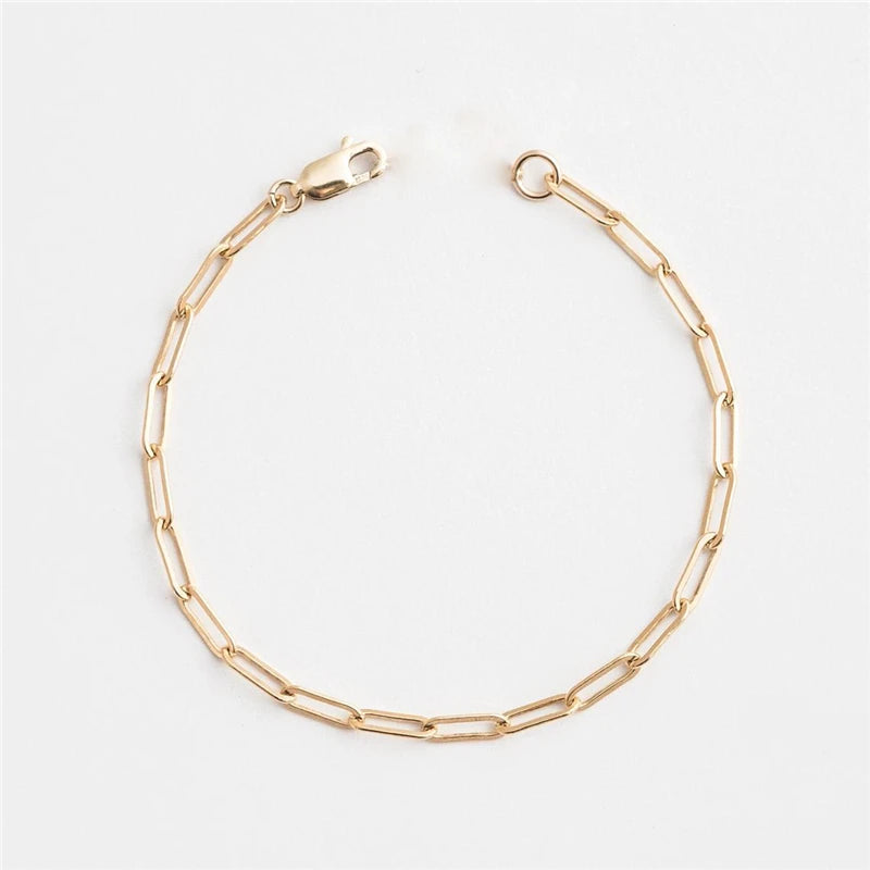 14K Gold-Filled Chain Bracelet – Handmade Boho Charm Jewelry