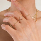 14K Gold Filled Karma Circle Ring – Boho Knuckle Jewelry