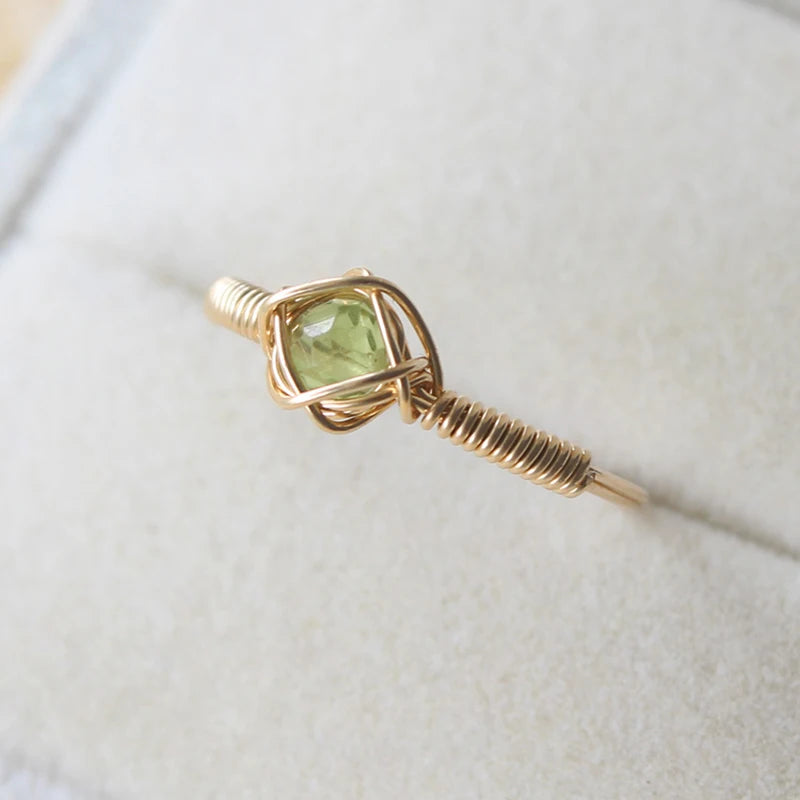 Handmade Gold Filled Natural Ring – Boho Jewelry