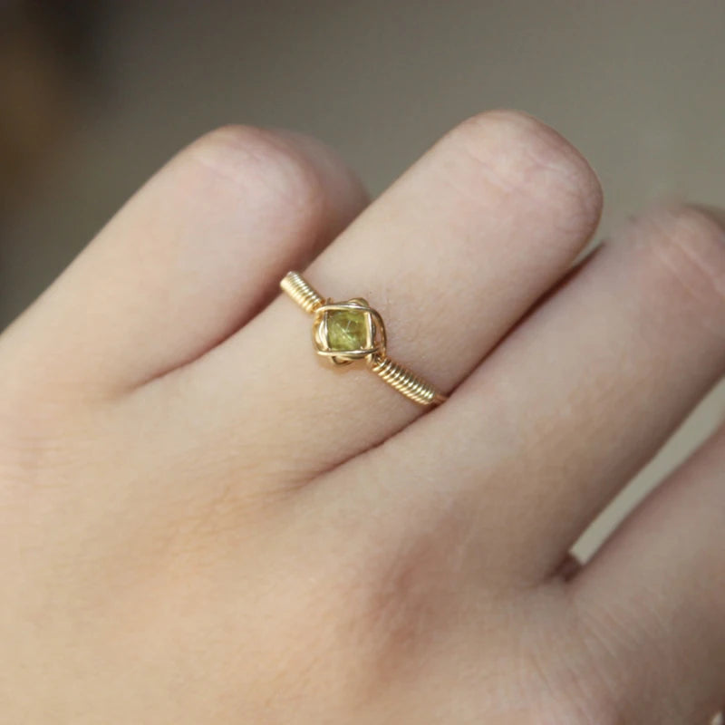Handmade Gold Filled Natural Ring – Boho Jewelry