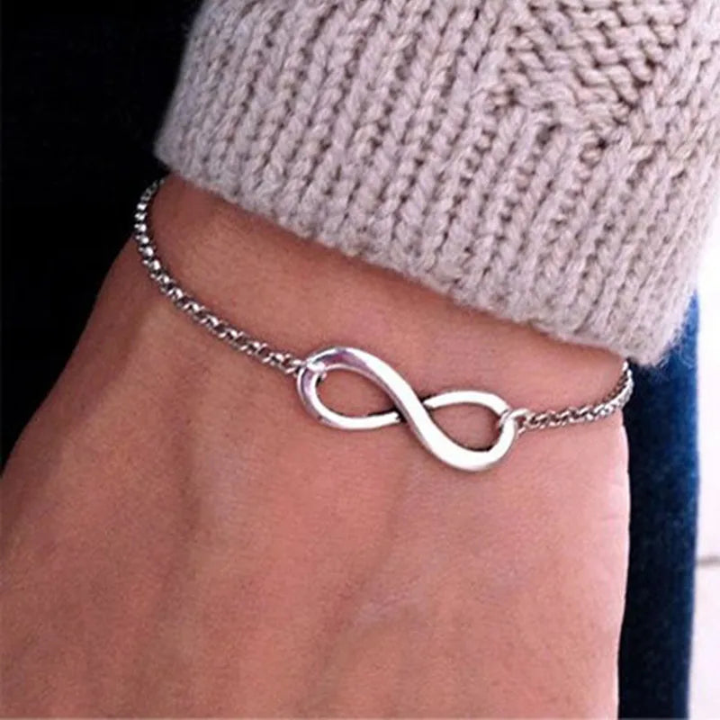 Trendy Infinity Bracelet – Unisex Chain Link Jewelry