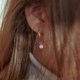 14K Gold Filled 30MM Hoop Earrings Trendy Zircon Fine Jewelry