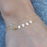 Double-Layer Gold-Filled Coin Bracelet – Handmade Boho Charm Jewelry