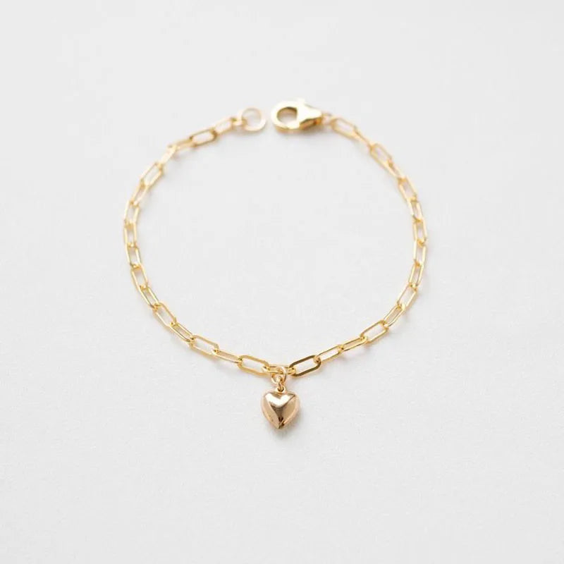 Gold-Filled Heart Bracelet – Handmade Boho Charm Jewelry