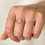 14K Gold Filled Karma Circle Ring – Boho Knuckle Jewelry