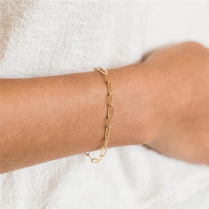 14K Gold-Filled Chain Bracelet – Handmade Boho Charm Jewelry