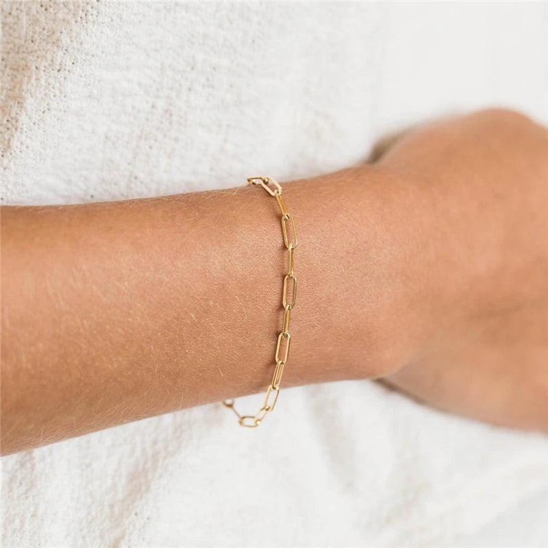 14K Gold-Filled Chain Bracelet – Handmade Boho Charm Jewelry