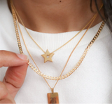 14K Gold Filled Curb Chain Choker Necklace for Women