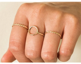 14K Gold Filled Karma Circle Ring – Boho Knuckle Jewelry