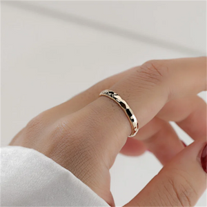 14K Gold Filled Hand-Hammered Ring – Dainty Boho Knuckle Jewelry