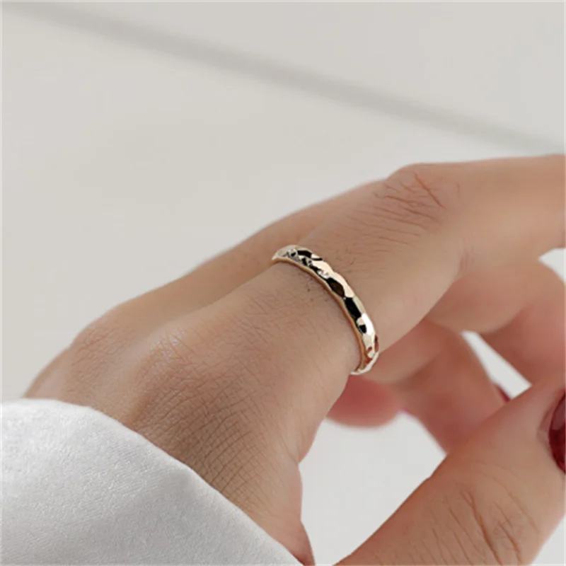 14K Gold Filled Hand-Hammered Ring – Dainty Boho Knuckle Jewelry