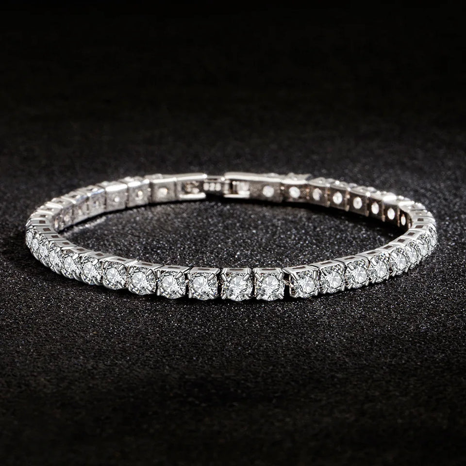 LiHong S925 Sterling Silver Tennis Bracelet – Elegant Zircon Jewelry