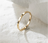 14K Gold Filled Flat Band Ring – Minimalist & Tarnish-Resistant Jewelry