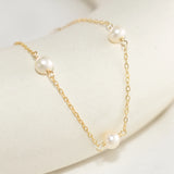 14K Gold Filled Natural Pearl Choker Necklace