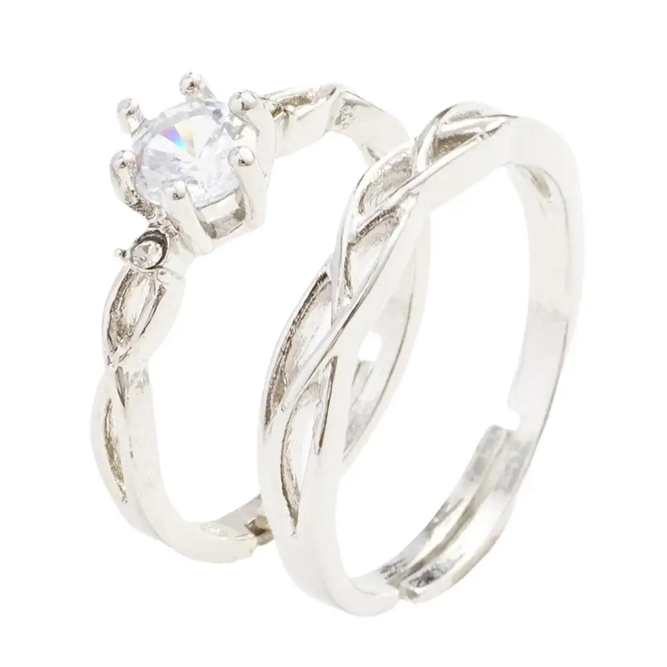 Adjustable Couple Rings – Romantic Wedding & Anniversary Bands