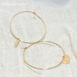 14K Gold Filled Heart-Shaped Hoop Earrings