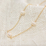 14K Gold Filled Natural Pearl Choker Necklace