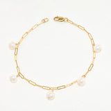 Vintage Baroque Pearl Bracelet – 14K Gold-Filled Handmade Boho Jewelry