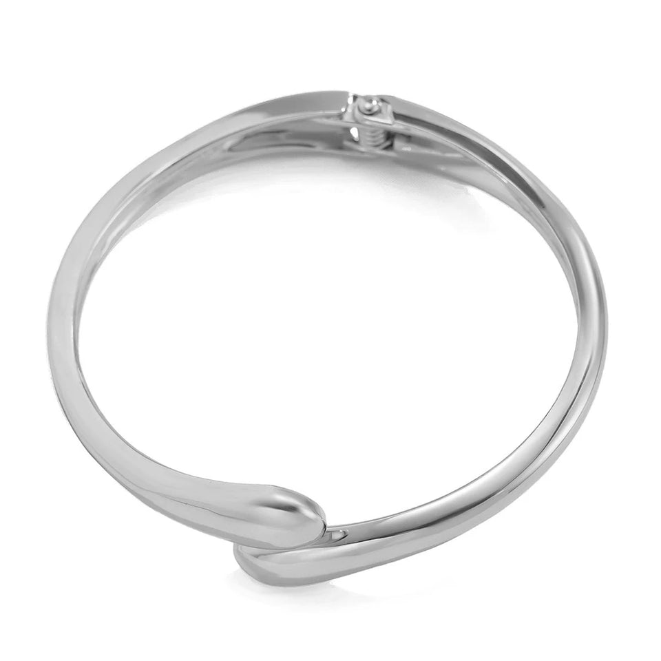 Wide Metal Bangle Ring for Women – Gold & Silver