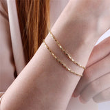 14K Gold-Filled Chain Bracelet – Handmade Boho Charm Jewelry