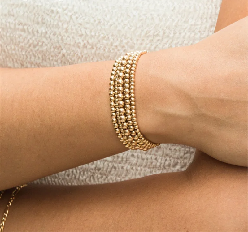 Handmade Gold Beads Bracelet – 14K Gold-Filled Boho Jewelry