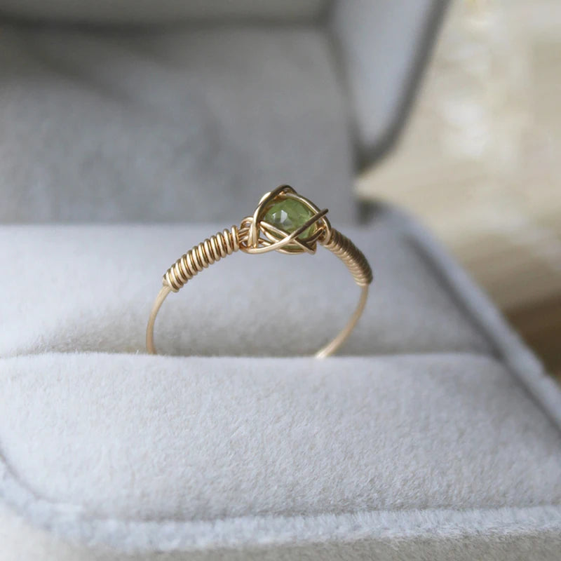 Handmade Gold Filled Natural Ring – Boho Jewelry