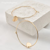 14K Gold Filled Heart-Shaped Hoop Earrings