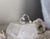 925 Silver Handmade Heart Ring – Elegant Knuckle Jewelry for Women