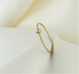 14K Gold Filled Fidget Bead Ring – Handmade Minimalist Jewelry