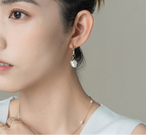 15MM Gold Filled Hoop Earrings with Baroque Pearls