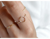 14K Gold Filled Karma Circle Ring – Boho Knuckle Jewelry