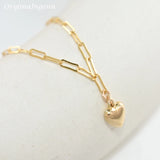 Gold-Filled Heart Bracelet – Handmade Boho Charm Jewelry
