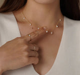 14K Gold Filled Natural Pearl Choker Necklace for Women