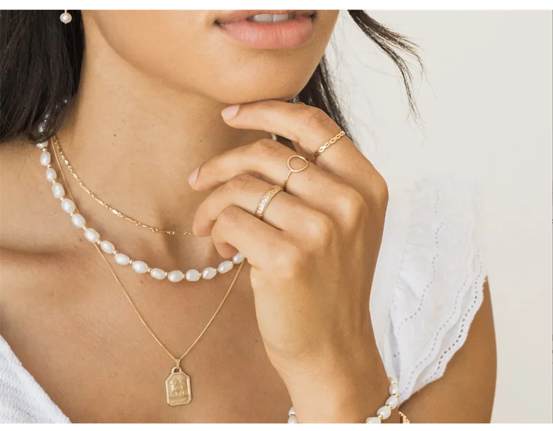 14K Gold Filled Karma Circle Ring – Boho Knuckle Jewelry