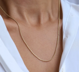 14K Gold Filled Curb Chain Necklace Tarnish Resistant & Minimalist