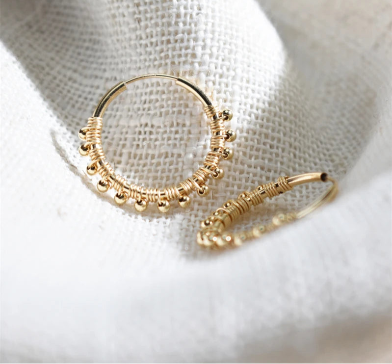 14K Gold Filled 20MM Hoop Earrings Trendy Minimalist Gold Jewelry