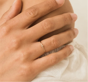 14K Gold Filled Fidget Bead Ring – Handmade Minimalist Jewelry