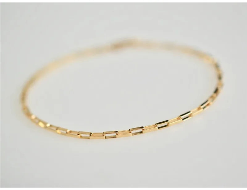 14K Gold-Filled Chain Bracelet – Handmade Boho Charm Jewelry
