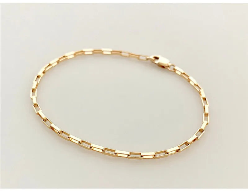 14K Gold-Filled Chain Bracelet – Handmade Boho Charm Jewelry