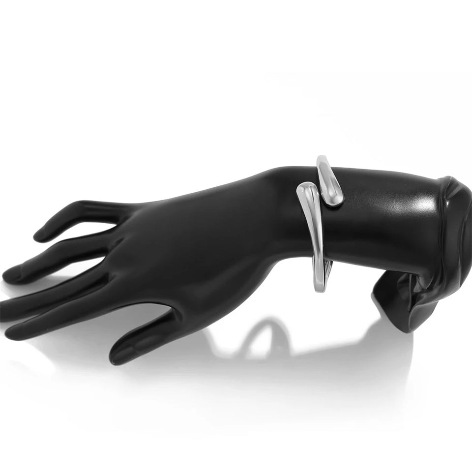 Wide Metal Bangle Ring for Women – Gold & Silver