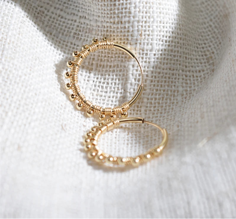 14K Gold Filled 20MM Hoop Earrings Trendy Minimalist Gold Jewelry