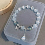 Elegant Cat Eye Stone & Moonstone Star Bracelet