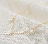 14K Gold Filled Natural Pearl Choker Necklace for Women