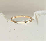 14K Gold Filled Flat Band Ring – Minimalist & Tarnish-Resistant Jewelry