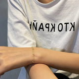 Trendy Double-Layer Beaded Bracelet – Elegant Gold & Silver Chain Jewelry